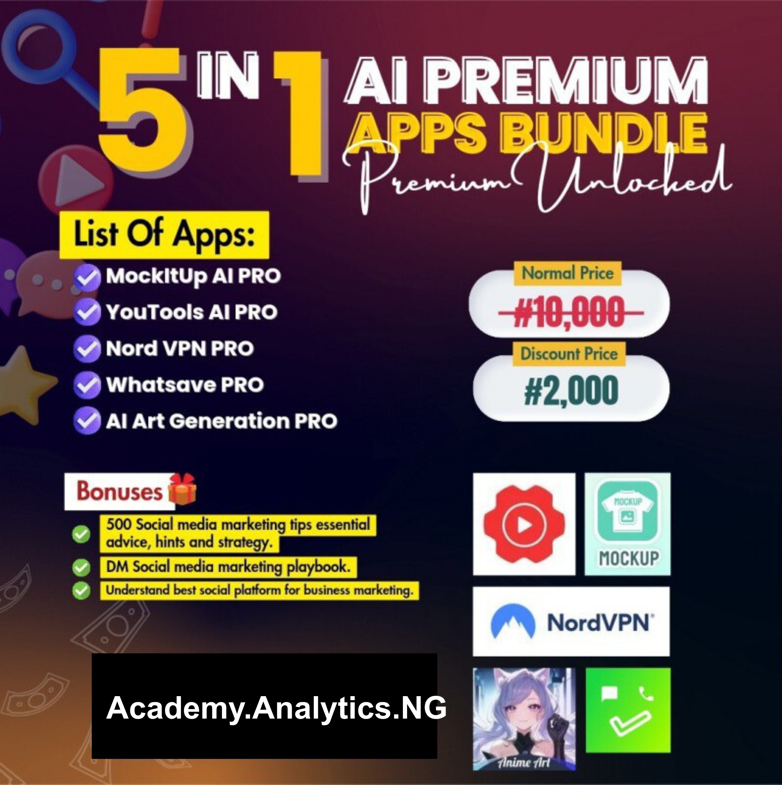 5 IN 1 AI PREMIUM APPS BUNDLE