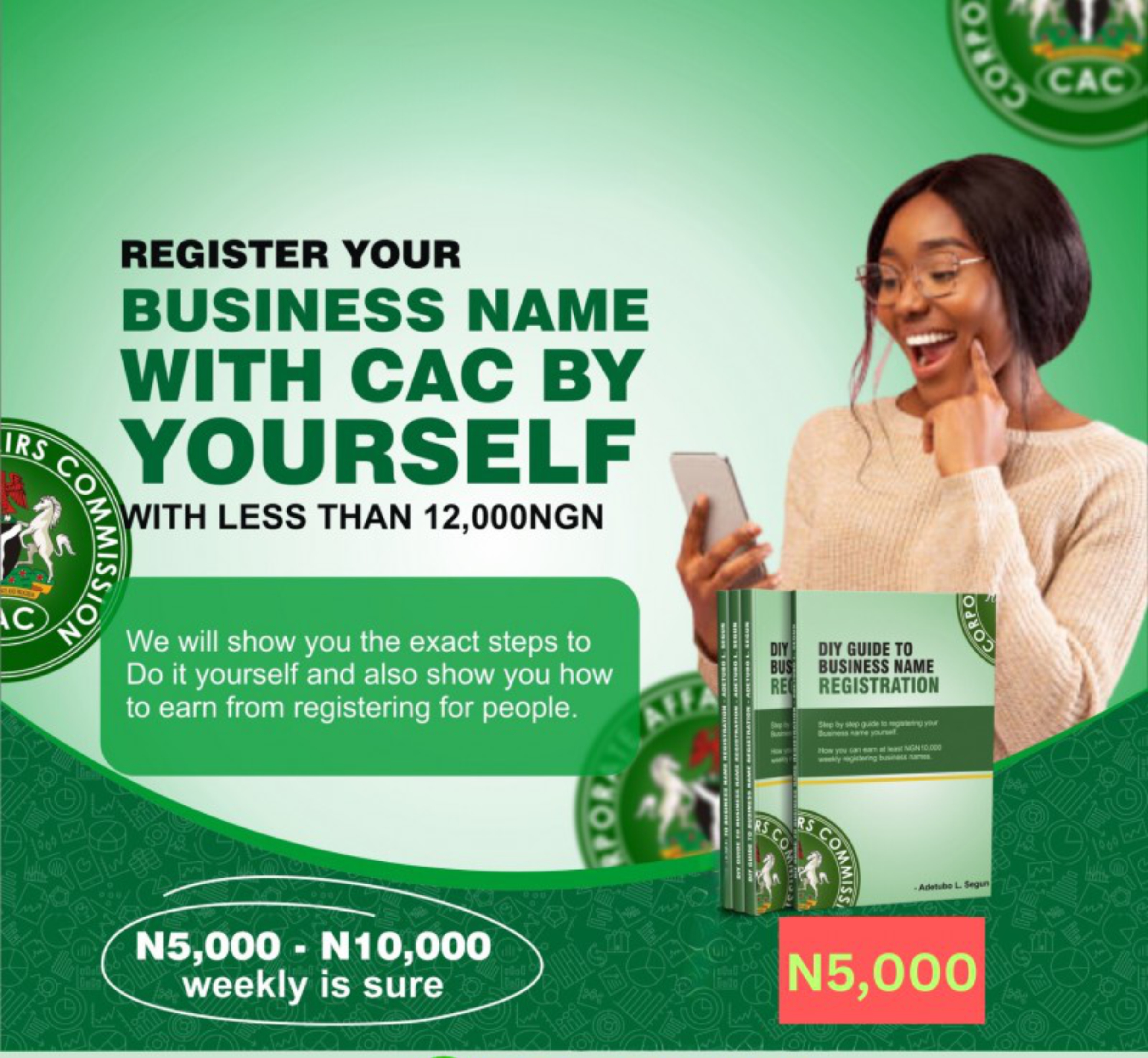 REGISTER YOUR BUSINESS NAME WITH CAC BY YOURSELF( WITH LESS THAN 12,000 NAIRA)