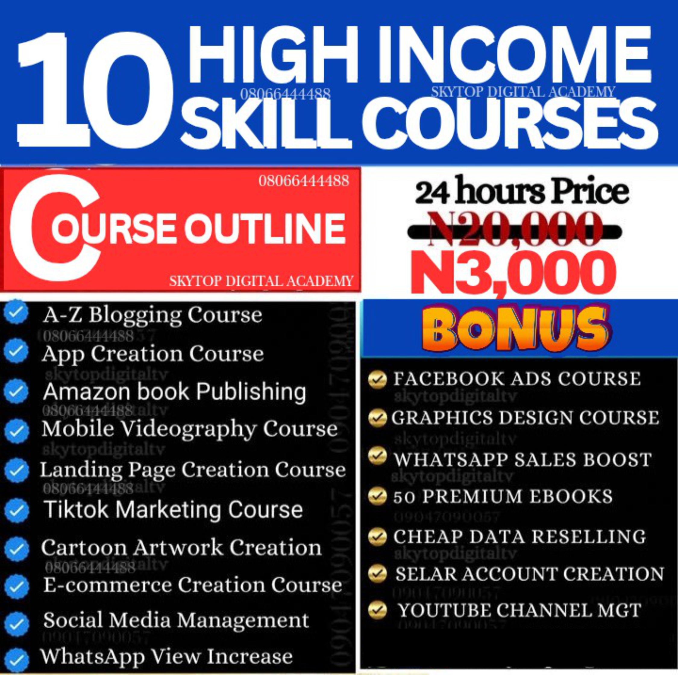 10 HIGH INCOME SKILL COURSES