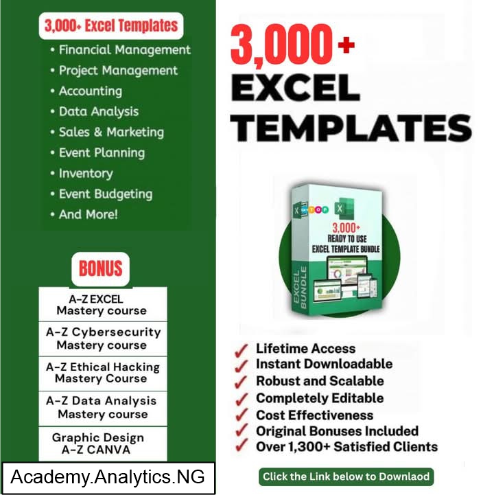 3000+ EXCEL TEMPLATES