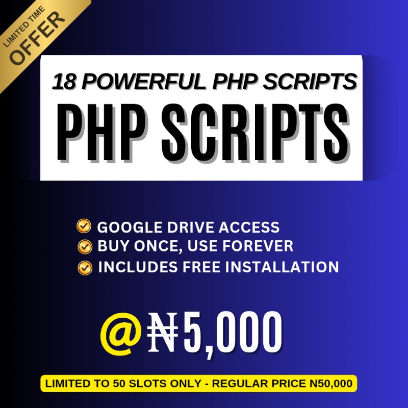 19 in 1 Heavy duty PHP scripts